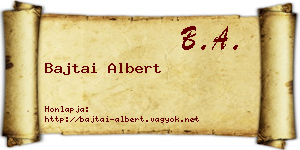 Bajtai Albert névjegykártya