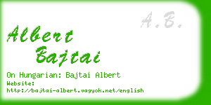 albert bajtai business card